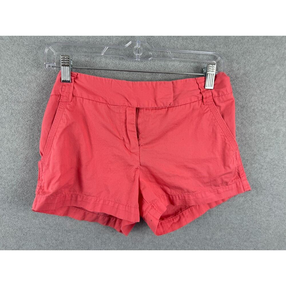J Crew Weathered‎ Broken In Chino Shorts Womens 2 Pink Classic Twill Low Rise